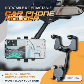 360 Degree Rotatable & Retractable Car Phone Holder Mount