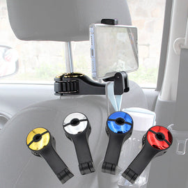2 In 1 Car Seat Headrest Hook with Phone Holder