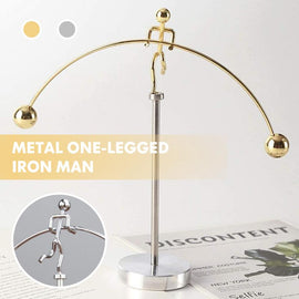 Iron Rotating Balancing Man Pendulum Ornament for Meditation, Entertainment, Deor