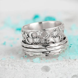 Sun and Moon Spinner Ring