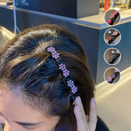 Rhinestone Flower Hairpin