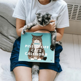 2023 Funny Pets Calendar - Pissed-Off Cats & Cat's Butt & Dogs Pooping