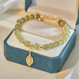 Lucky WADA Jade Bracelet - Gold Leaf, Mermaid, Peanut