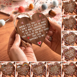 Wooden Heart Plaque Gift Exquisite Love Heart Craftsmanship