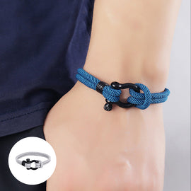 Love You Forever Nautical Braided Rope Bracelet - To My Son/Grandson