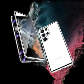 📱2023Hot Sale📱Magnetic Adsorption Metal Tempered Glass Case For Samsung