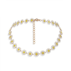 Dainty Daisy Flower Choker Necklace