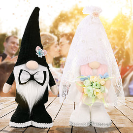 Handmade Bride Groom Gnome Wedding Decoration Gift