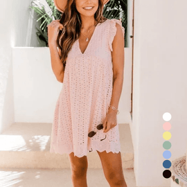 Ladies Elegant Lace Hollow Dress